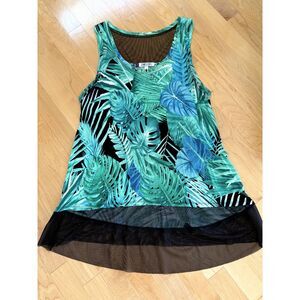 Jennifer Lopez Leaf Print Tank Top